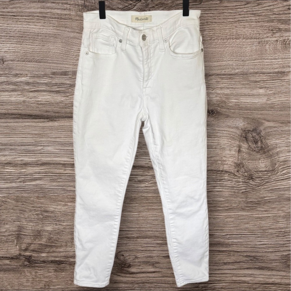 Madewell Skinny‎ Crop Jeans Mid-Rise White Women's Size 26P Petite Denim